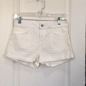 White jean shorts